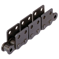 Roller Chain 06B-1 with Straight Attachments M2 = Wide Version, 2 x p, Double -Sided. Pikkus 3jm